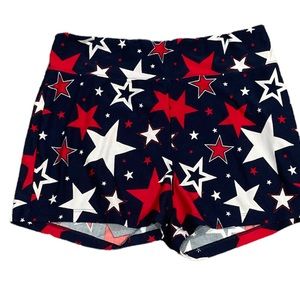 Red White & Blue Patriotic Boycut Short Swim Bottoms